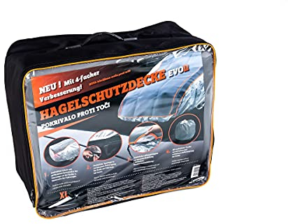 AROBA EVOII Hagelschutz Autoabdeckung (Größe XL) - Wetterfeste Hagelschutzplane für PKW mit verstärktem Schaumstoffschutz - Hagelschutzdecke, Hagelschutzgarage, Vollgarage
