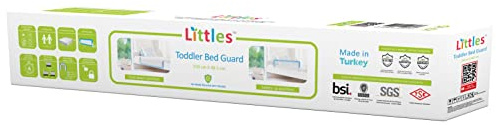 Littles bettgitter bettschutzgitter für Kinder und Baby. Faltbar/klappbar. 150 x 48.5 cm, Weiss