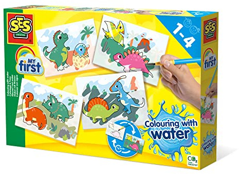 SES 14465 Malen mit Wasser-Dinos, Mittel, Schwarz