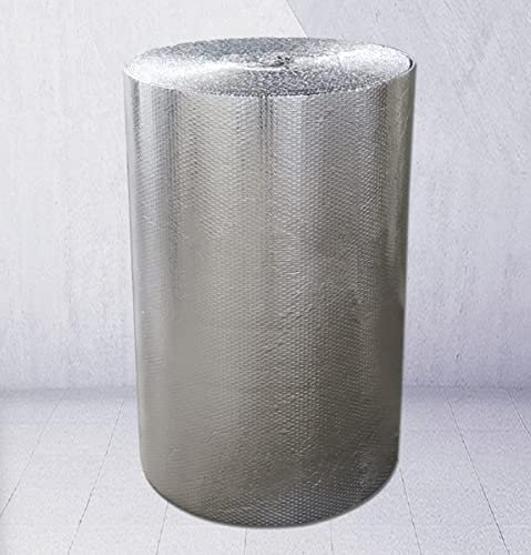 Rotolo Isolante Riflettente, Pannello Termoriflettente in Polietilene per Caloriferi, Isolamento Termosifoni Termico per Porta Garage Tetto (1x4m)