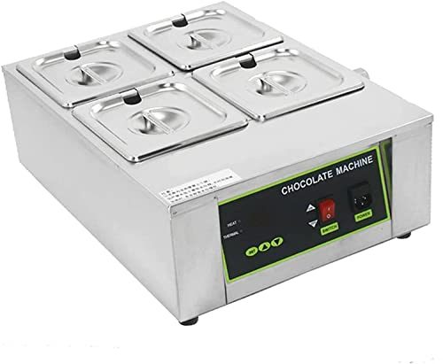 1000W Commercial Chocolate Tempering Machine, 8Kg Capacity Chocolate Melting Pot W/4 Tanks Digital Temperature Control 0-80℃ Electric Food Warmer Melter Pot