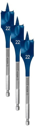 Bosch Professional 1x Expert SelfCut Speed Spade Drill Bit (for Softwood, Chipboard, Ø 22,00 mm, Length 152 mm, Accessories Rotary Impact Drill) (Pack of 3)
