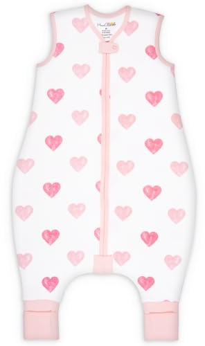 Baby Schlafsack mit Füßen Bio-Baumwolle 2.5 TOG Winterschlafsack 1er-Pack | Winter Schlafsack mit Beinen aus Bio-Baumwolle mit Premium-Polyesterfüllung, GOTS und OEKO-TEX, 80–90 cm von Mama Cheetah