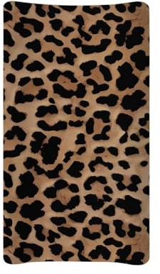 Wideasale Cheetah Leopard Print Diaper Changing Pad Cover Girls Boys Cozy Soft Diaper Change Mat Cover Baby Changing Pad Liners Classic Animal Print,Brown
