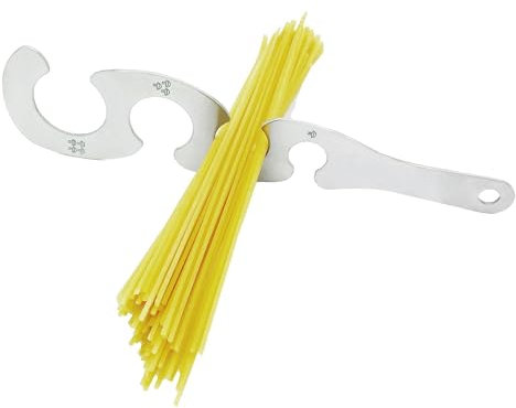 S-formad spaghettilinjal – pastamätningsverktyg | 4-stålspagettimätningsverktyg | Pasta spaghettimätare | Pasta mätverktyg för , sovsal, restaurang, lägenhet