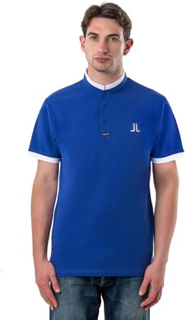 LANCETTI Polo da Uomo MOD Coreana (IT, Testo, M, Regular, Regular, Royal)