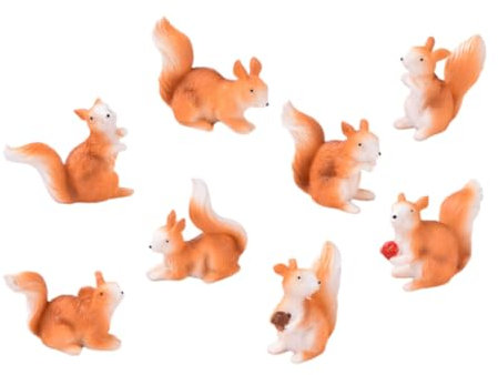 ORFOFE 16 STK kleine Eichhörnchenverzierung Landschafts-Eichhörnchen-Schmuck Mini Eichhörnchen-Statue Cute Decor bastelzeug kinderspielzeug Gartenverzierung Landschaftsverzierungen Harz