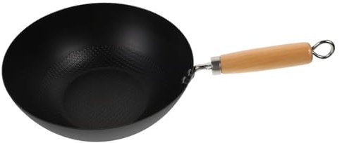 MAGICLULU 3 Piezas Mini Sartén De Hierro Sin Recubrimiento Sartenes Trabajo En Wok Sartén Profunda Sartenes Cocina Sartén Cocina Gadget Utensilios De Cocina Accesorios Suministro De Cocina