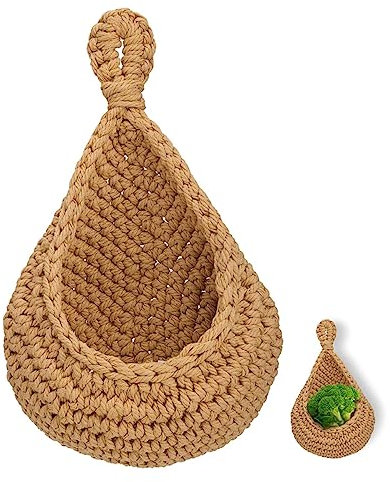 OKUMEYR Cestino Da Appendere Al Muro Amaca Intrecciata Cesto Da Frutta Gancio Per Vasi Da Fiori Cestino Da Appendere Alla Fioriera