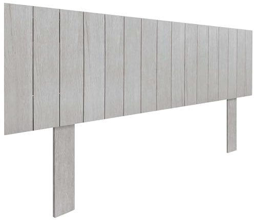 DHOME Cabecero de Madera reciclada DM con Patas Estilo Palet Vertical Cama Palets Herrajes incluidos (135cm, Ártico)