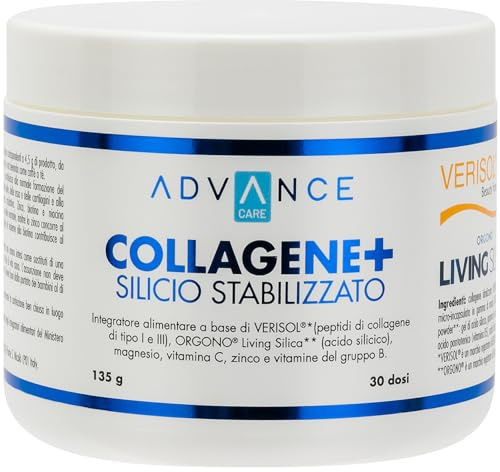Collagene+ Silicio Stabilizzato/Integratore alimentare a base di VERISOL, ORGONO Living Silica, magnesio, vitamina C, zinco e vitamine del gruppo B