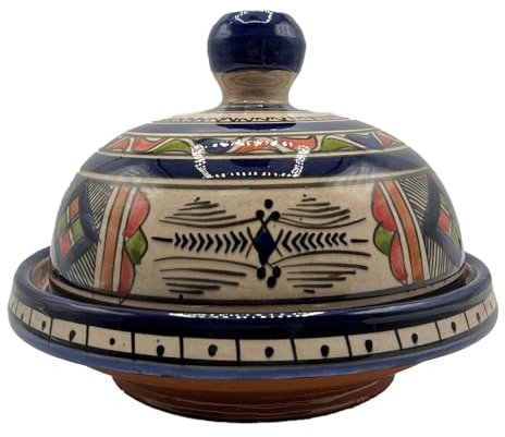 Tajine Decorativa Porta Spezie in Ceramica Marocchina, Dipinta a Mano Diam. 23 Cm 1311241505 Tunisia Turchia Etnico del Mondo