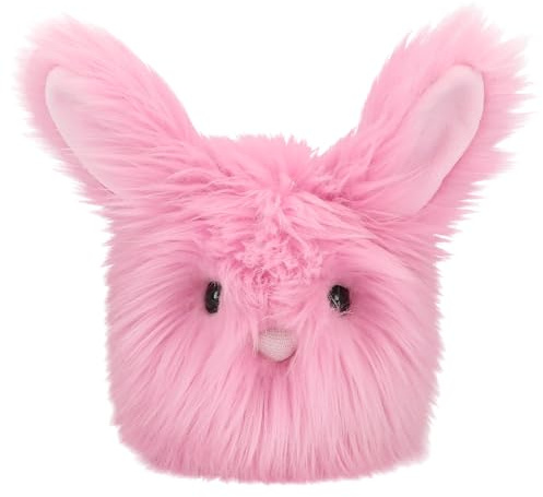 Depesche 13262 Snukis - Kuscheltier Hase in Rosa, mit langen Ohren, ca. 18 cm großes Plüschtier mit weißem Schwänzchen
