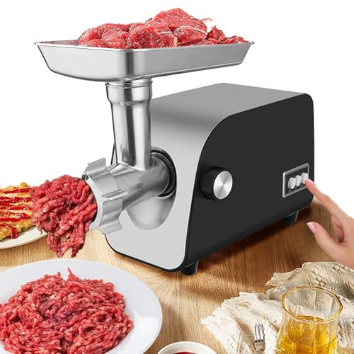 CHONGHAN Meat Grinder Electric, 1200W Max Electric Meat Grinder, Meat Mincer with Stainless Steel, Sausage Staff Maker & Kit,Grind Variety of Poultry Meat,for Home Kitchen & Commercial