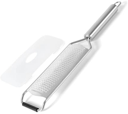 Râpe à fromage de cuisine en acier inoxydable avec poignée en tube, rabot de citron, gingembre, ail