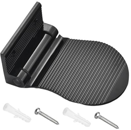 CALLARON Shower Foot Rest Shaving Shelf, Bathroom Foot Pedal Pad in Aluminum with Non-Slip Surface, Fold-up Design, Easy Installation for Elderly, Pregnant Women and Shoe Cleaning