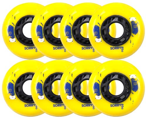 Generisch Inliner Skate Räder Indoor/Outdoor Rollschuh Räder 72 mm/76 mm Inline Skate Ersatz Rollen für Stützräder, Bremsräder usw.