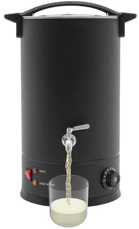 Tagtuell Four à cire électrique 15 l 1800 W pour bougies, pot de fonte de cire avec pot antiadhésif, kit de fabrication de bougies chauffe-cire, eau bouillante