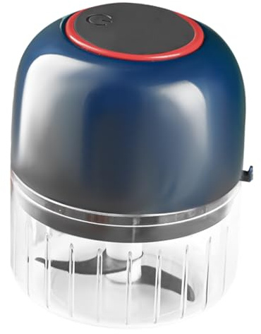 ZUNOXAZ Mini Broyeur à Ail Électrique Compact Bleu, Moulin Polyvalent Pour Noix, Viande Et Légumes Cuisine Domestique, Pilon Alimentaire Facile D’utilisation Pour Préparation Rapide Des Ingrédients