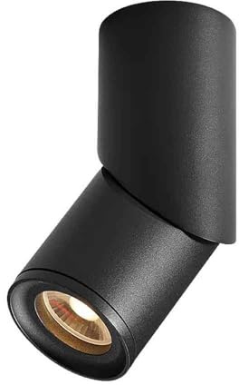HAOZIWEI Foco LED cilíndrico de techo, luz direccional ajustable, rotación de 360° + 90°, lámpara de techo empotrada, lámpara de acento for sala de estar o pasillo(4000K,10W)