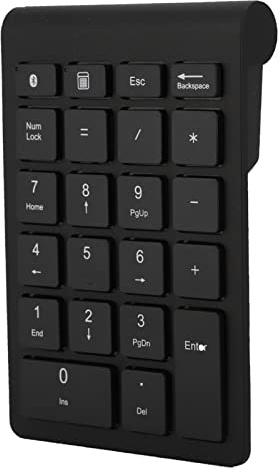POENVFPO Teclado Numérico, Teclado Numérico Inalámbrico Bluetooth 5.0 de 22 Teclas con Diseño Ergonómico para Operativo Android, Computadora Portátil, PC de Escritorio (Black)