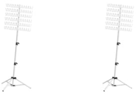 Juego de 2 percheros para trenzar de pie, 144 pinzas para trenzar el pelo para trenzadores y estilistas, color blanco, 41,5 x 13,8 x 9,4 cm