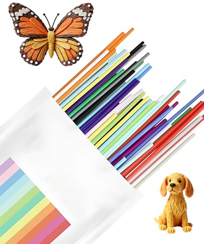 hommova 300 Pcs 10 Colors 3D Pen Filament Refills, 2.5mm PCL 3D Doodler Pen Refills for 3doodler Start, Each Color 30 Pcs X 15.2cm