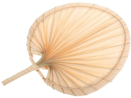 JOINPAYA Ventaglio Portatile Fatto a Mano in Foglie di Palma Naturali Intrecciate, Ventaglio retrò Stile Cinese per Raffreddamento Estivo e Decorazioni da Tavola, per Viaggi e Eventi