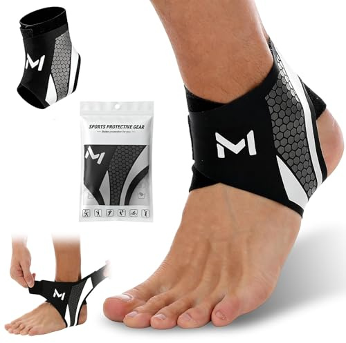 Natwo Ankle Brace for Women Men, Ankle Support Brace for Sports Protect, Ankle Support Brace, Adjustable Compression Ankle Wrap, Breathable Sports Ankle Protector for Women Men (1PC Grey)