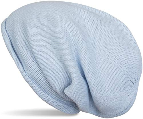 styleBREAKER Unisex Beanie Feinstrick Rollrand bis Umfang 59cm | Strickmütze. elastisches Material. Bundweite 23cm. Höhe 25cm. Einheitsgröße. winterfest. weiche Haptik.