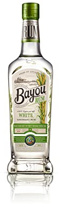 Bayou White Rum 70cl, 40% ABV, Handcrafted, Pot-distilled, Gluten Free Rum, Made in Louisiana, USA