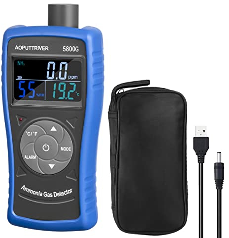 AOPUTTRIVER AP-5800G Ammonia Gas Detector Tester Monitor, Particle Detector Professional Meter for Industry, Home, Factory, Air Purifier Quality, Decoration, Environment