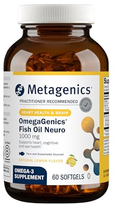 Metagenics - OmegaGenics Neuro 1000, 750 mg DHA e 250 mg EPA, Fonte concentrata e purificata di acidi grassi Omega-3, 60 Conteggio