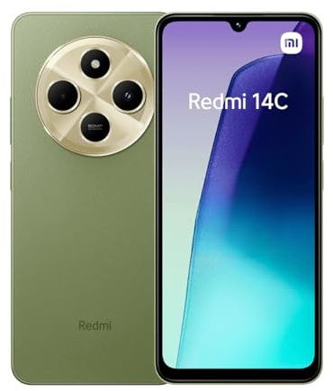 XIAOMI Redmi 14C Smartphone, 6 Go RAM, 128 Go de Stockage, Appareil Photo Quadruple, écran de 6,88 Pouces (Green, 6+128G)