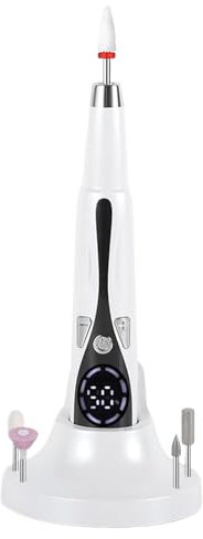 Pulidor de uñas eléctrico, de uñas inalámbrica, recargable de 5.2 x 0.9 pulgadas, 3 modos ajustables, pantalla de dispositivo LED, lijadora de manicura para uñas, pulidor de cuidado, mujeres