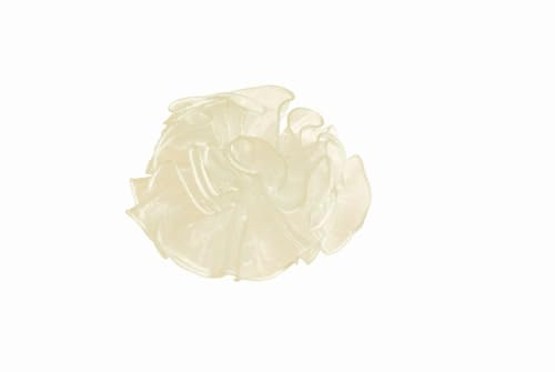 INNA-Glas Tropfenfänger LIONELLA aus Organza mit Band, Creme, 8cm, Ø4cm