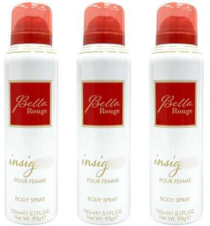 Bella Rouge Body Spray 150ml X Pack of 3 - This Body Spray Envelops You in a Captivating Aura That Leaves a Lasting Impression - Perfect for Any Occasion