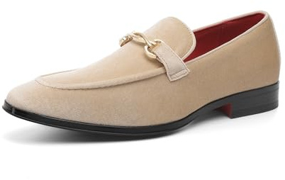 Bruno Marc Men's Dress Tuxedo Shoe Slip-on Classic Loafers | Luxury Velvet Upper Horsebit Cushioned Foam Insole Formal Business Wedding Prom Banquet Elegant Suits Wear