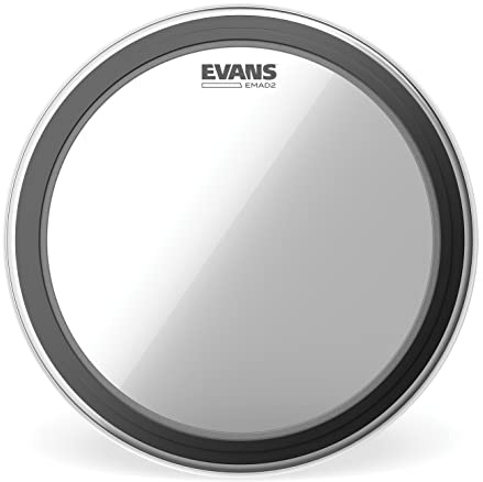 Evans EMAD2 Clear Bassdrumfell 18 Zoll | EMAD2 Bassdrumfelle bieten tiefen Punch, einstellbare Dämpfung, einfaches Stimmen und hohe Haltbarkeit.