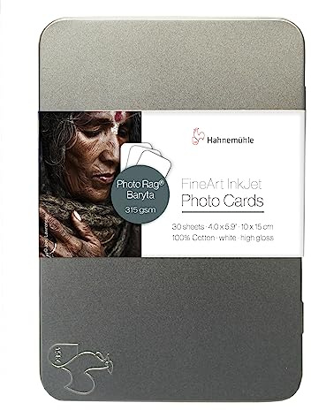 Hahnem?hle 10640773 Digital FineArt Photo Rag Baryta Photo Cards, 10 x 15, 100 x 150 mm