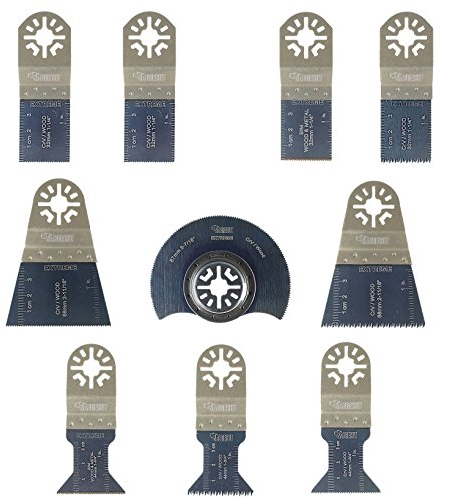 10 x SabreCut PRK10D Mix Blades Compatible with Bosch Fein (Non-StarLock) Makita Milwaukee AEG Batavia Einhell Ergotools Hitachi Parkside Ryobi Worx Workzone Multitool Multi Tool Accessories