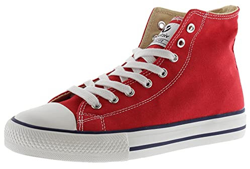 Victoria 106500, Tribu Botin, Zapatilla Lona Alta, Altas Unisex Adulto, Rojo, 44 EU