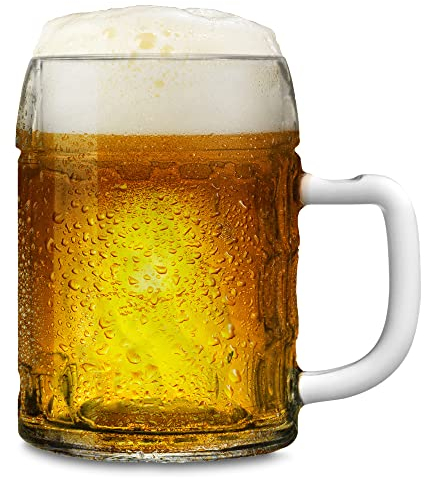 Stölzle Oberglas Kaiser - Jarra de cerveza (0,3 L, con marca de llenado, diseño tradicional, 6 unidades, apta para lavavajillas