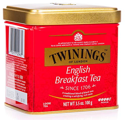 Twinings English Breakfast Tee Dose 100g, Schwarztee ∙ Voller, runder und kräftiger Schwarztee aus den besten Teegärten von Sri Lanka und Indien. Black Tea, 6er Pack (6 x 100 g)