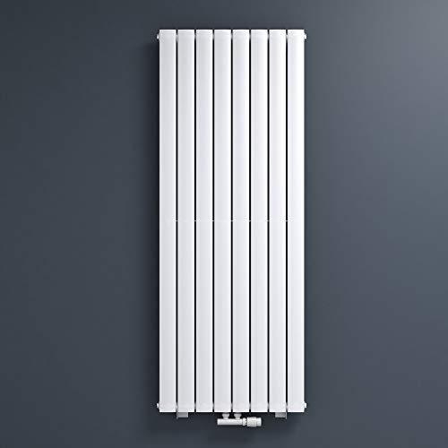 Mai & Mai Badheizkörper flach 160x61cm in Weiß Mittelanschluss Paneelheizkörper Vertikal Badheizung Einlagig aus Stahl