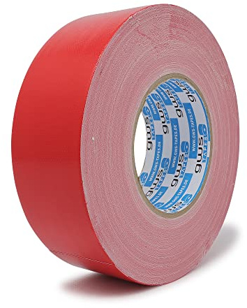 gws Premium Gewebeband, Panzertape mit exzellenter Klebkraft, UV-beständig, wasserfestes Packatape, 80 Mesh-Gewebe, Gewebeklebeband zur vielseitigen Anwendung (1, rot, 50 m x 50 mm)