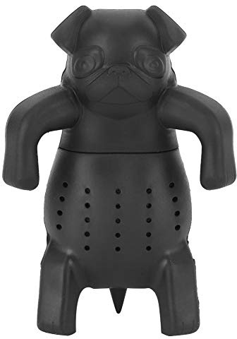 Reusable Cartoon Dog Silicone Loose Tea Strainer Infuser Filter Gadget Soft Cute Tea Set Accessory Black