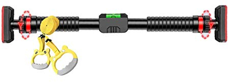 Klimmzugstangen AGYH Teleskop-Stahl Pull Up Bar Stange, Klimmzugstange Mit Kinderturnringe, Wandmontage Ohne Schrauben Fitness Bar, 107-145cm / 42.1-57in