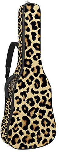 Gitarrentasche mit Reißverschluss, wasserdicht, weich, für Bassgitarre, Akustik- und klassische Folk-Gitarre, Leopardenmuster, sexy Wild Power