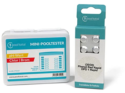 POOL Total Set> Mini-Pooltester Chlor, Brom, pH + Refill-Pack